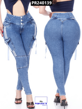 Cargar imagen en el visor de la galería, Pantalon Push Up Azul PR240139
