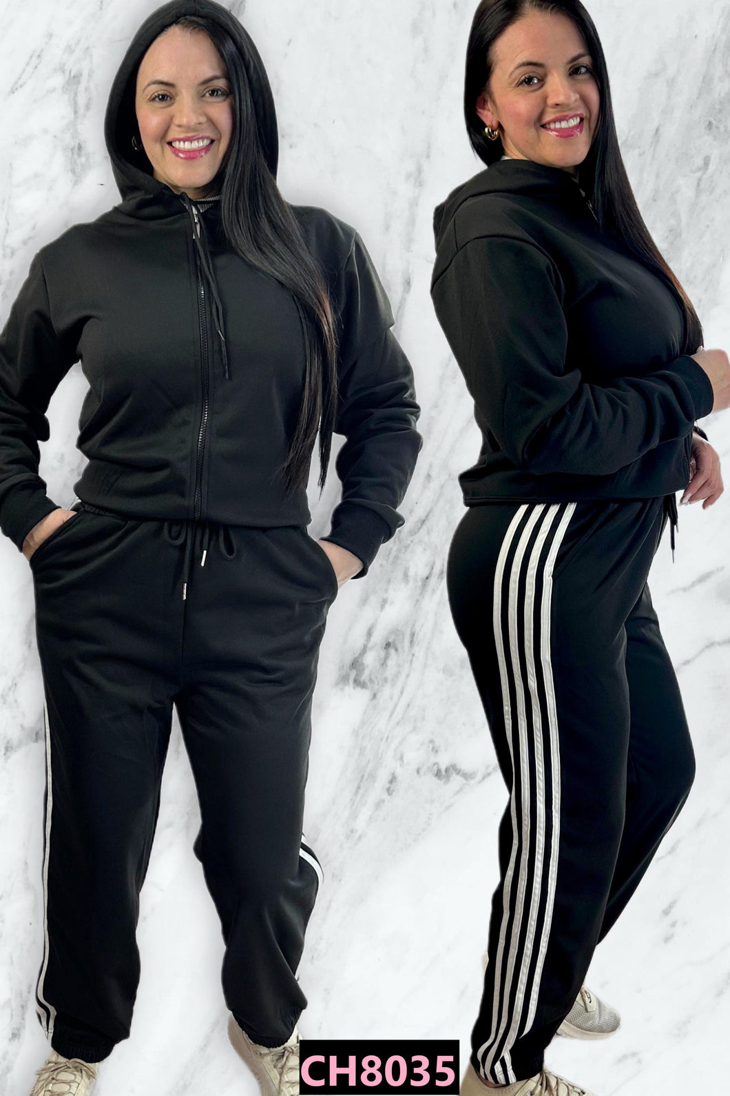 Conjunto Casual Negro CH8035