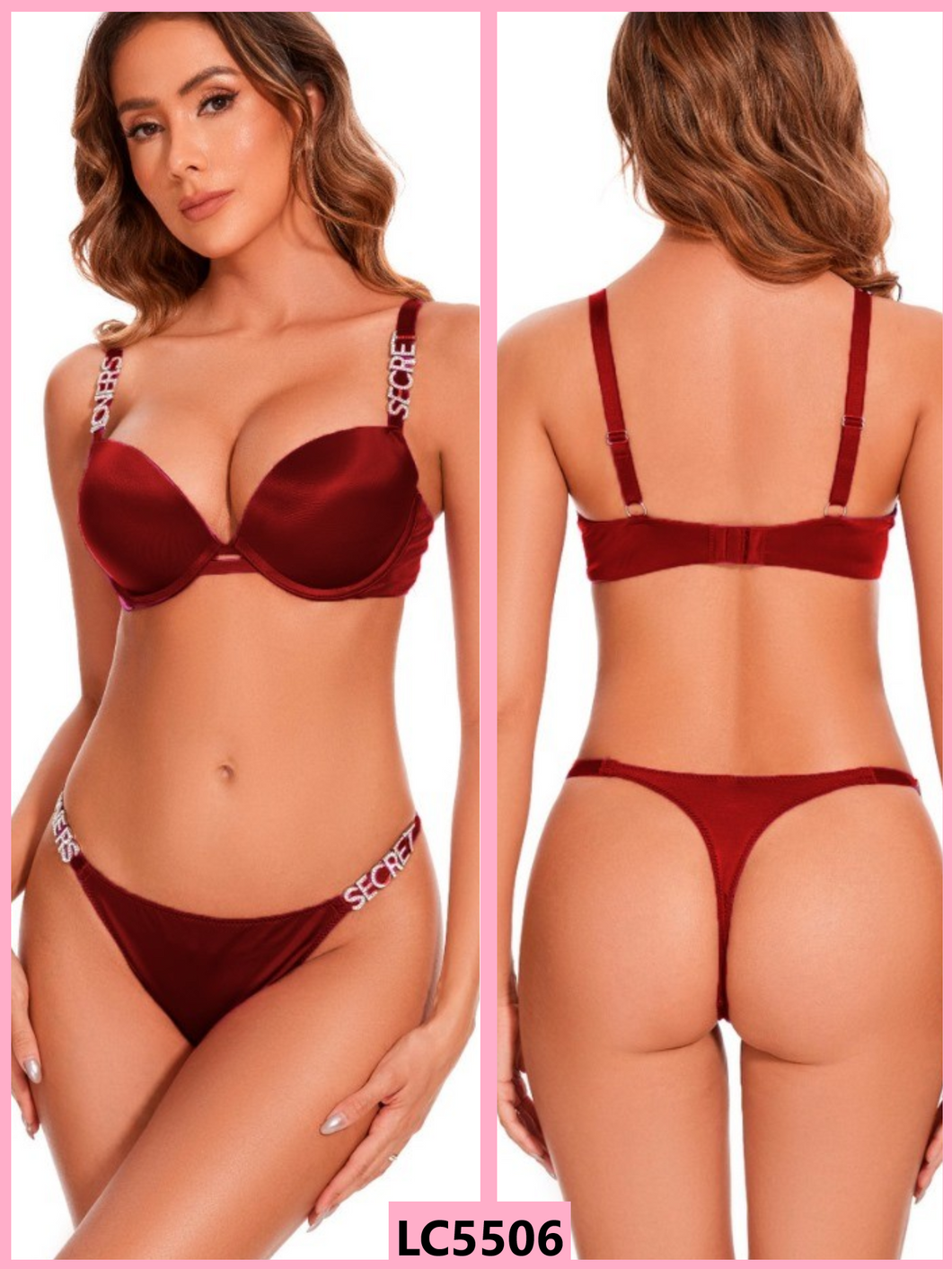 Lenceria Mujer Vinotinto LC5506