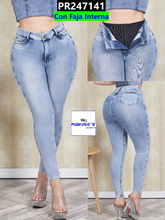 Cargar imagen en el visor de la galería, Pantalon Con Faja Azul PR247141
