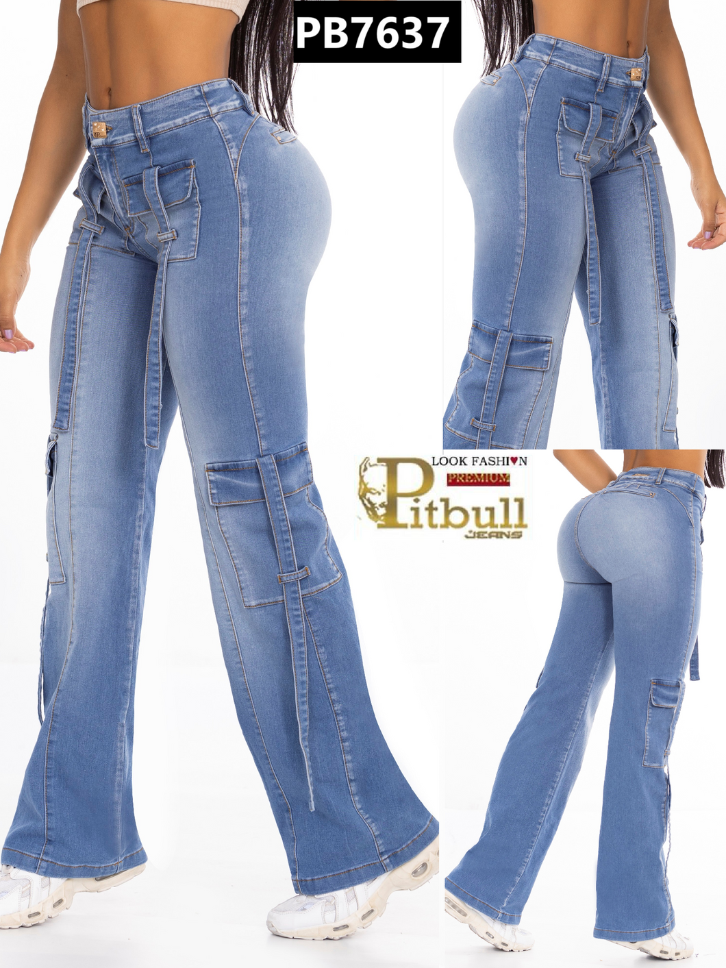 Pantalon Push Up Azul PB7637