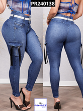 Cargar imagen en el visor de la galería, Pantalon Push Up Azul PR240138
