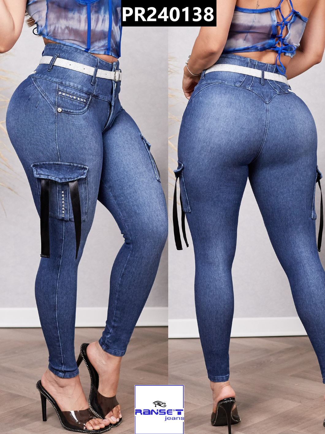 Pantalon Push Up Azul PR240138