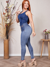 Cargar imagen en el visor de la galería, Pantalon Push Up French Terry Azul PR250035AZ
