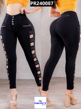 Cargar imagen en el visor de la galería, Pantalon Push Up Negro PR240087
