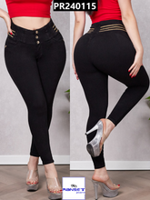 Cargar imagen en el visor de la galería, Pantalon Push Up Negro PR240115
