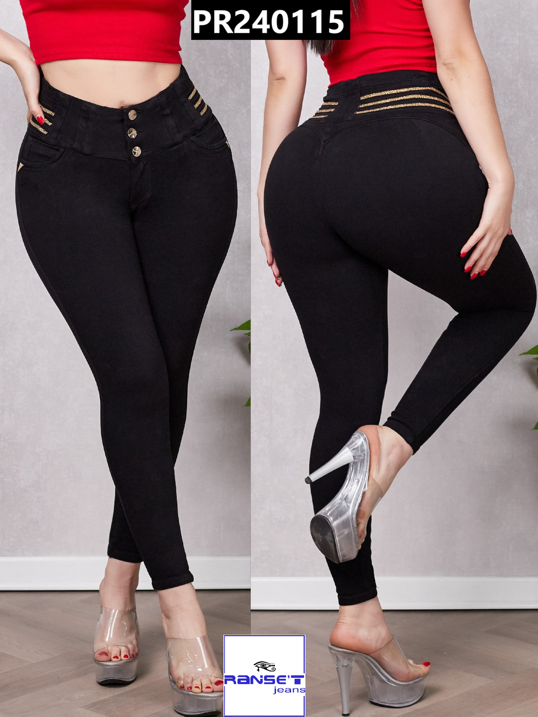 Pantalon Push Up Negro PR240115