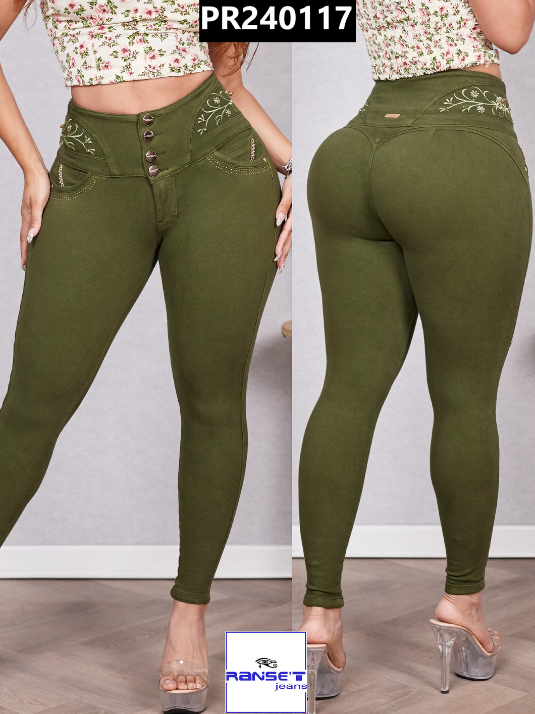 Pantalon Push Up Verde PR240117