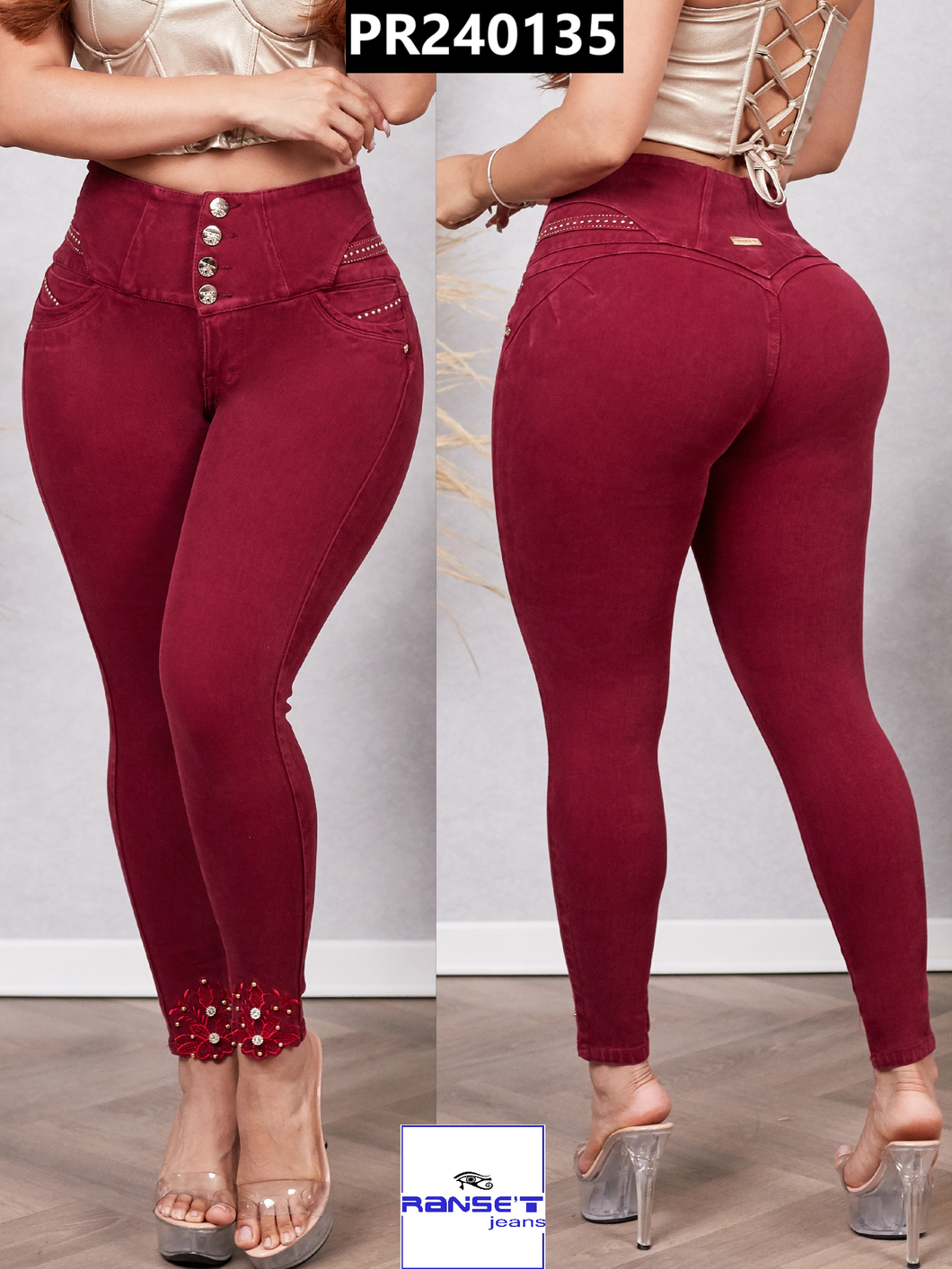 Pantalon Push Up Vinotinto PR240135