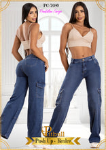 Cargar imagen en el visor de la galería, Pantalon Cargo Pitbull Azul PC7680AZ
