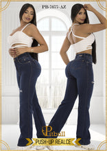 Cargar imagen en el visor de la galería, Pantalon Push Up Azul PB7677AZ
