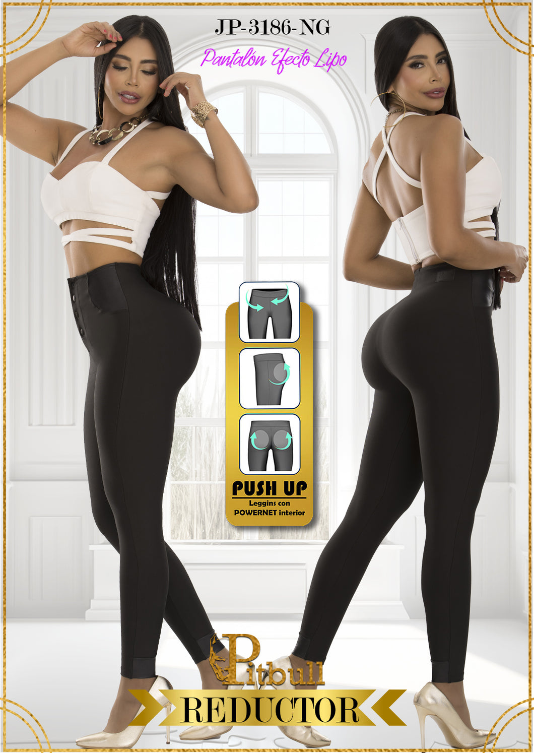 Pantalon Efecto Lipo Negro JP3186NG